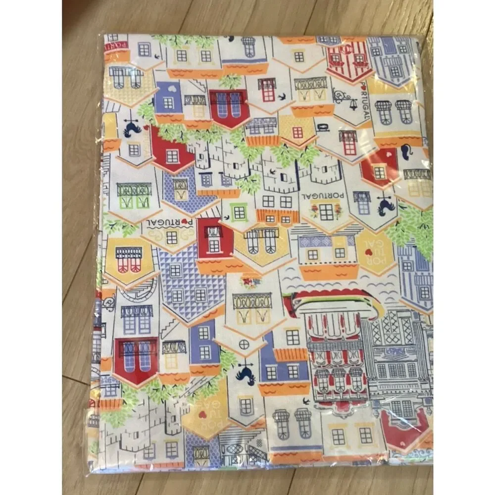 NWT. Portugal Towns 100% Cotton Fabric/Tablecloth